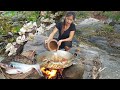 Fish curry With Mushroom so delicious food for dinner, Survival cooking in forest