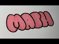 How to draw math in bubble letters  art