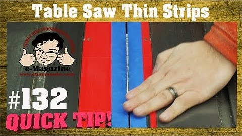 A clever way to safely cut thin strips on the table saw