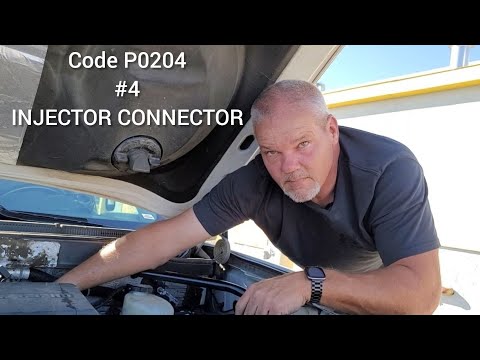 Replacing #4 injector connector on the road.PO204