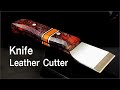 [ Leather Knife ] cutting tool / HSS blade, Silver, Wood