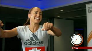 Jessica Ennis Hill   Hula Hoop Challenge  RIO 2016 Olympics [ with subtitles ]