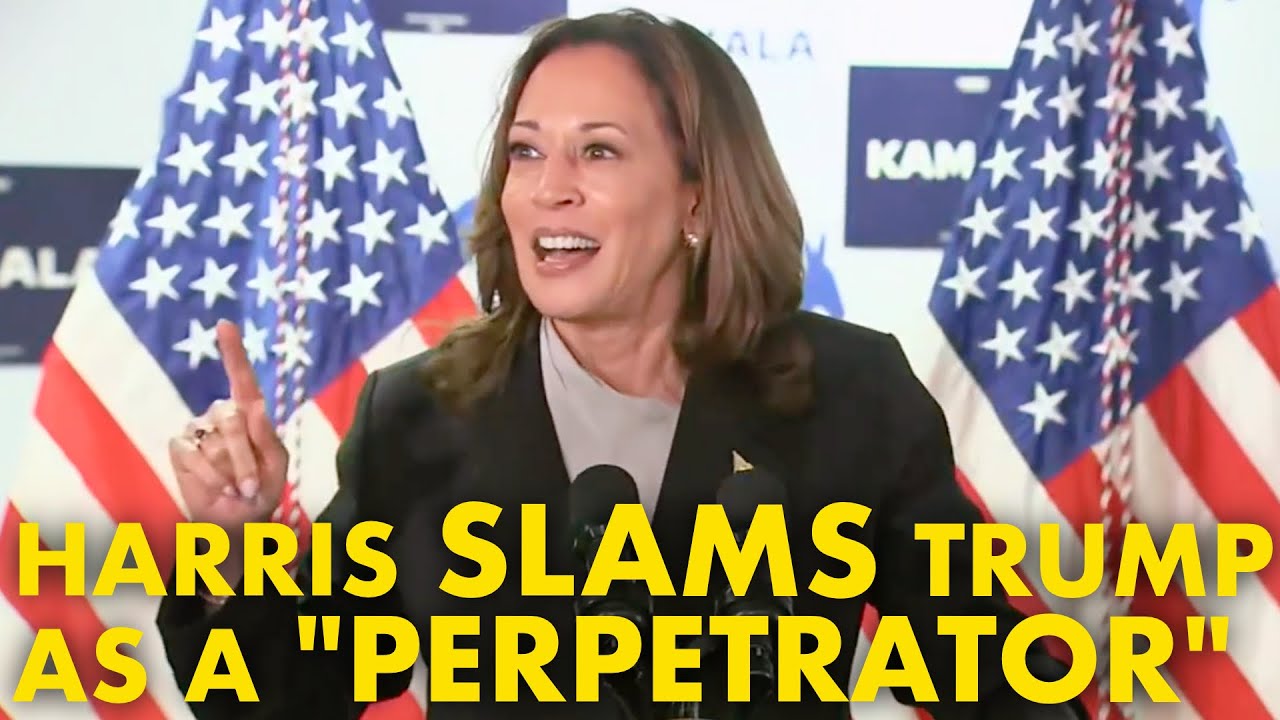 Kamala Harris RIPS Trump In First Campaign Speech - YouTube