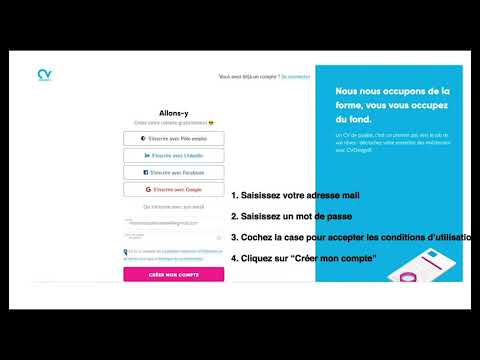 CVDesignR 1ère partie - Les étapes pour créer un compte sur le site