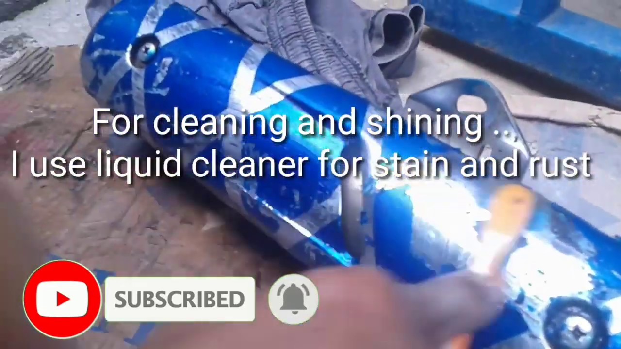 Easiest way... remove stain and rust on bike exhaust pipe YouTube