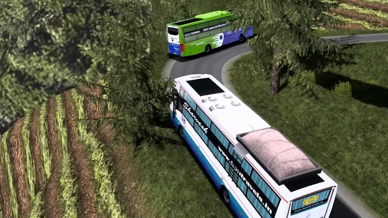 😱 IMPOSSIBLE GAP! Two Indian Buses Meet Head-On on a One-Lane Mountain Road