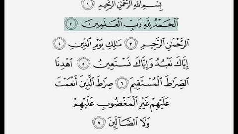 القرآن الكريم سورة الفاتحة بصوت هاني الرفاعي