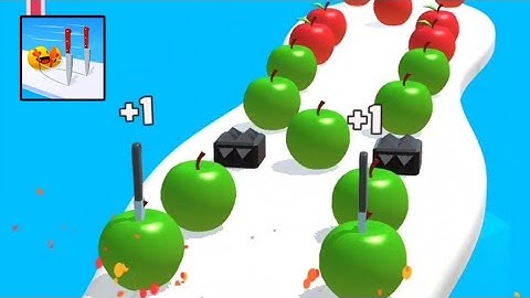 Slice Run Cut The Apple 🍏🍎🌈 Satisfying And Relaxing Gameplay Android ios Games #casualgames Part 2