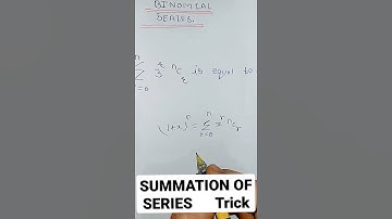 Summation of series Trick || Binomial Expansion || JEE Mathematics | Math JEE/NDA #shorts