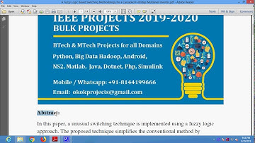 A Fuzzy Logic Based Switching Methodology for a Cascaded H Bridge Multilevel Inverter