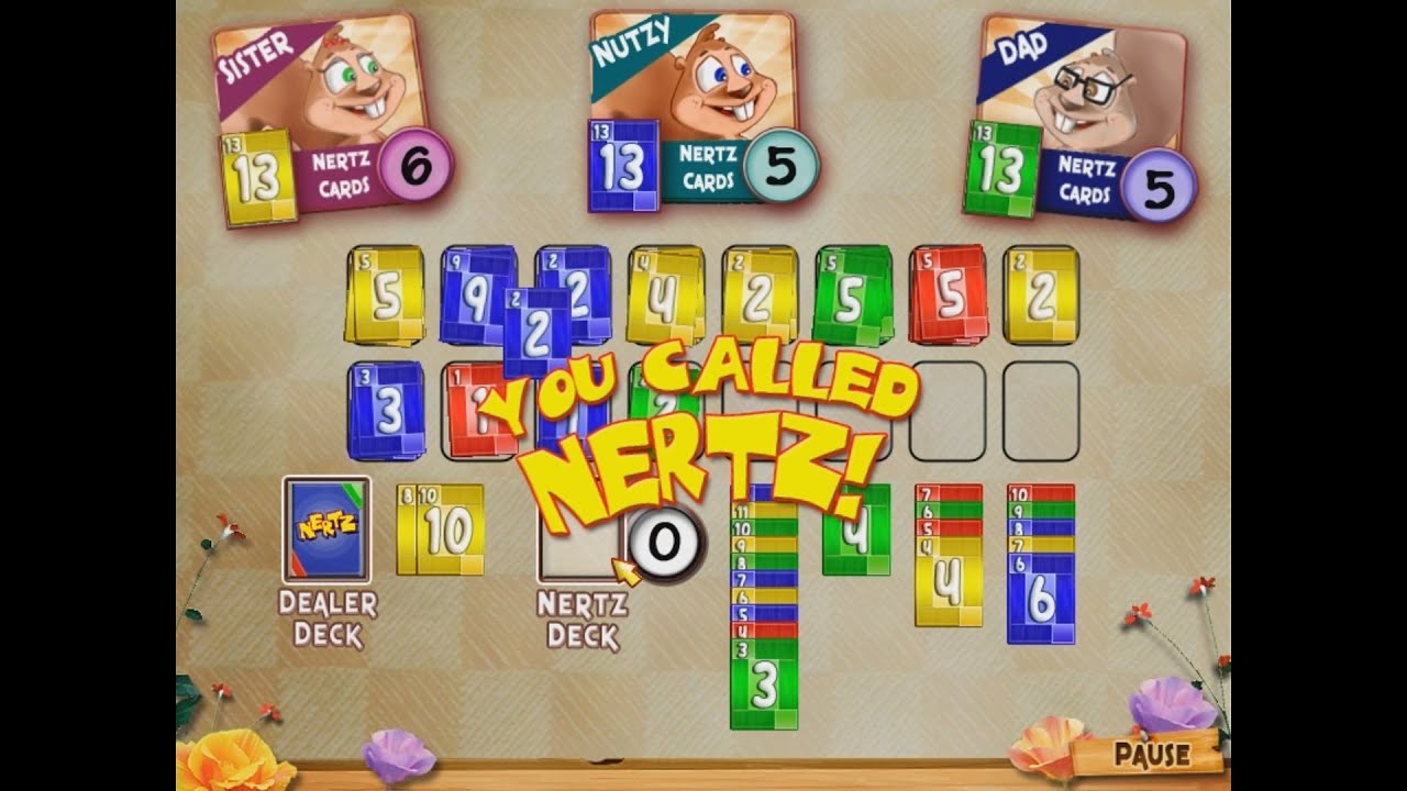 Nertz Solitaire Classic Nertz vs Sister Nutzy & Dad YouTube