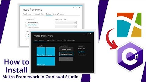 How to Install Metro Framework in Visual Studio | How to Use Metro Control in C#