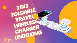 3-IN-1 travel charger for Apple Watch, iPhone and AirPods Unboxing and review.