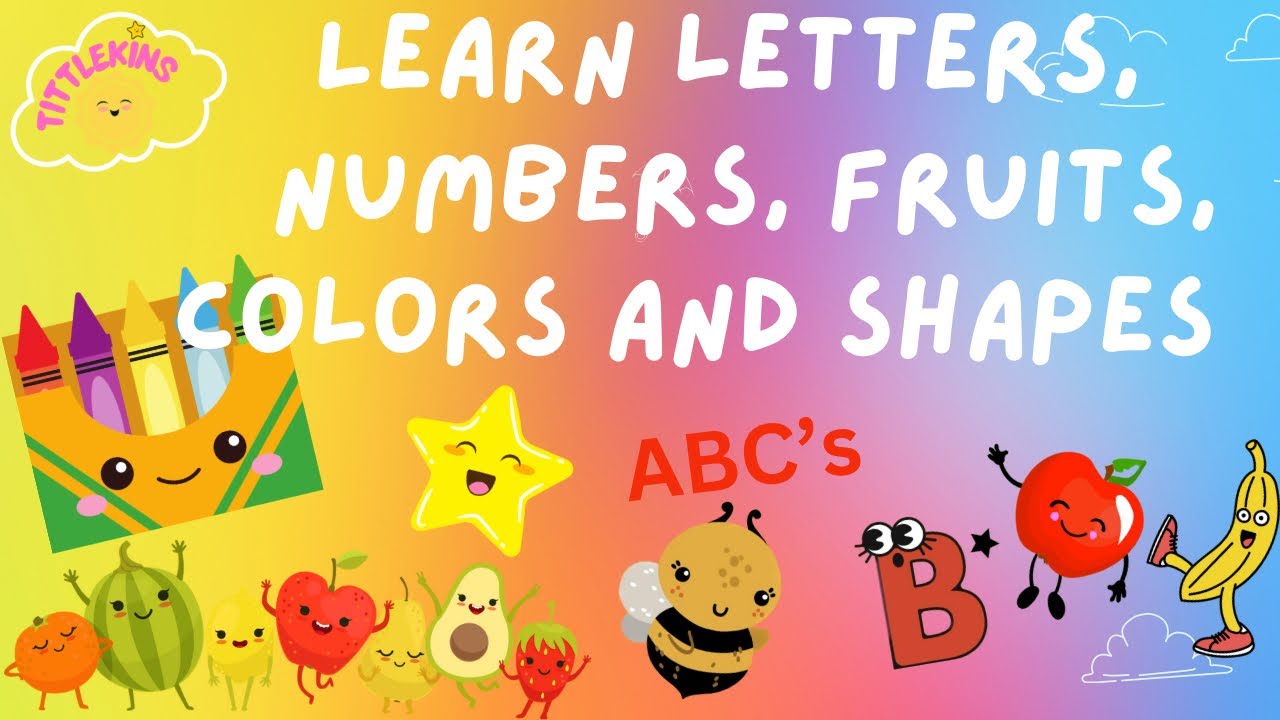 Best Video to Learn ABC's, Numbers, Shapes, Colors & More! 🍭💫🍎 ♥️ # ...