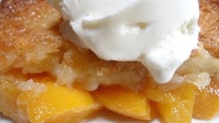 How to make Peach Cobbler | Canned Peaches | Fast