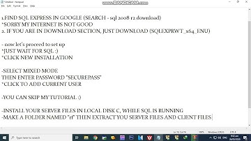 RF ONLINE- SET UP SQL AND MAKE YOUR OWN RF ONLINE SERVER PART 2 (VISIT MY CHANNEL FOR OTHER PARTS)
