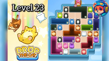 Drop the cat Level 23 – Puzzle Game Walkthrough & Solutions | Mobile Gameplay 
