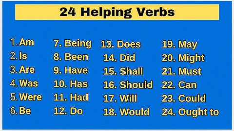 24 Helping Verbs in English