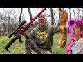 Backyard Squirrel Hunting with Air Rifle | WIFE EATS IT!