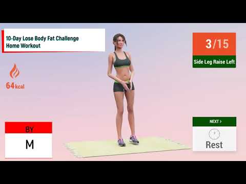 10 Day Lose Body Fat Challenge Home Workout/10 დღიანი ცხიმის წვის გამოწვევა სახლის ვარჯიში