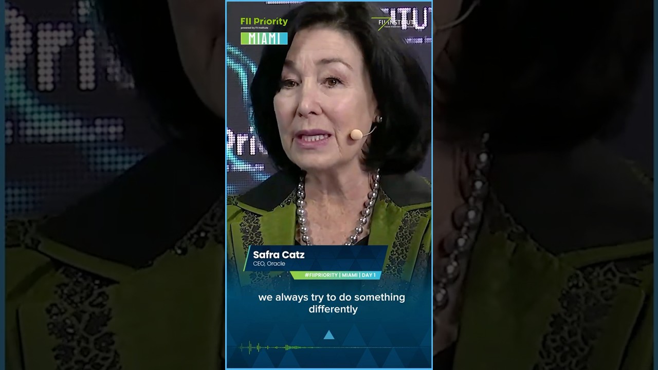 Safra Catz, CEO, Oracle, stressed leadership at 