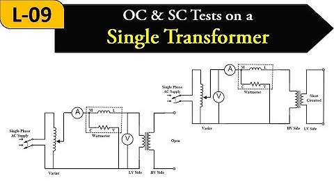 L-9 || Open Circuit & Short Circuit Test on a Transformer || Single Phase Transformers