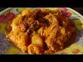 Тушёная картошка с капустой и рёбрышками