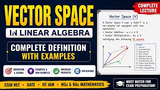 Vector Space in Linear Algebra | Complete Definition with Examples | CSIR NET Mathematics