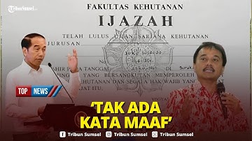 🔴Murkanya Jokowi, Ogah Maafkan Roy Suryo CS karena Tuduhan Ijazah Palsu Sudah Lampaui Batas !