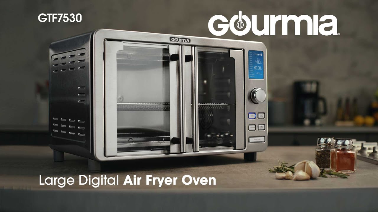 Meet the Gourmia Large 9-Slice Digital Air Fryer Oven with 14 Functions &  Single-Pull French Doors 