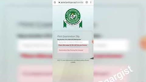 How To Re-Print Your JAMB Slip For 2021 UTME