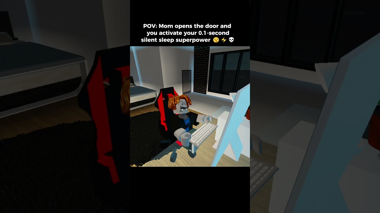 Bro went to bed faster then the game turning off #roblox #shorts #robloxanimation #usa