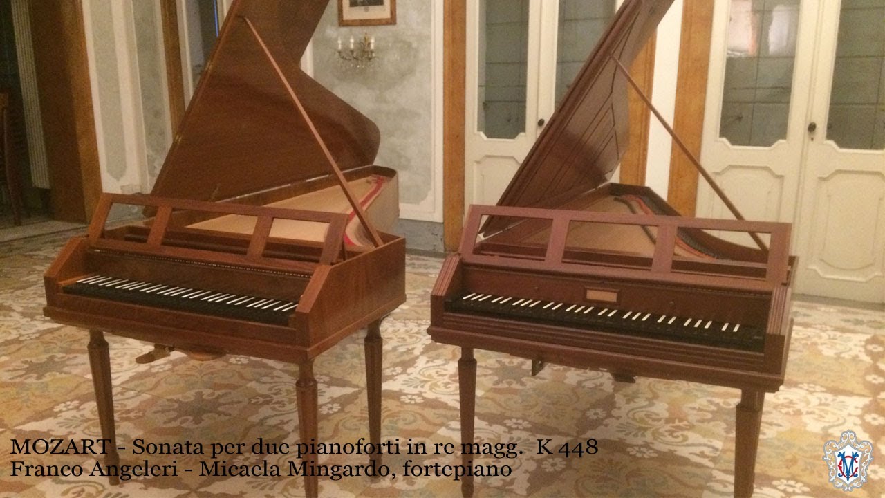 MOZART - Sonata per due pianoforti in re magg. K 448 - Franco Angeleri e Micaela Mingardo,fortepiano