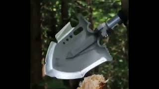 Zune Lotoo Multifunction Outdoor 29.7 Inch Long Stainless Steel Survival Shovel for Camping Hunting