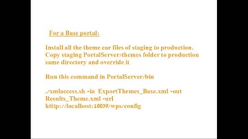 importing a theme using xmlaccess video - WebSphere Portal 8