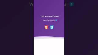 CSS Animated Waves 🌊 | Animated SVG Waves | #shorts