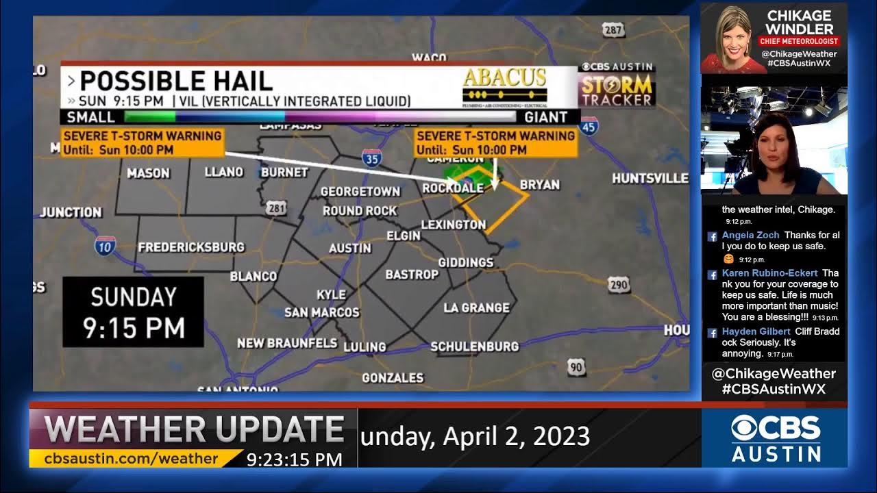 4.2.23 Weather Alert Severe Storm Heading into Milam County YouTube