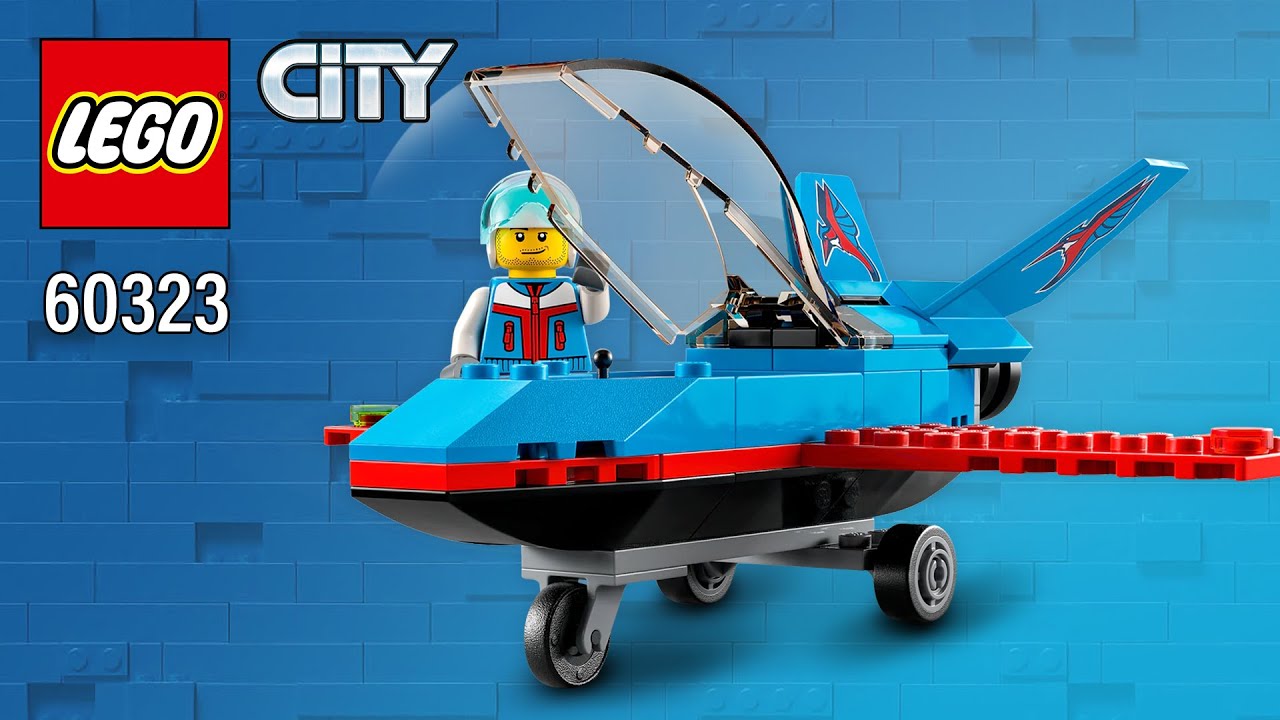 LEGO® City Stunt Plane (60323)[59 pcs] Step-by-Step Building Instructions |  Top Brick Builder - YouTube