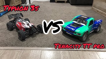 Losi Tenacity TT Pro vs Arrma Typhon 3S - RC DRAG RACE