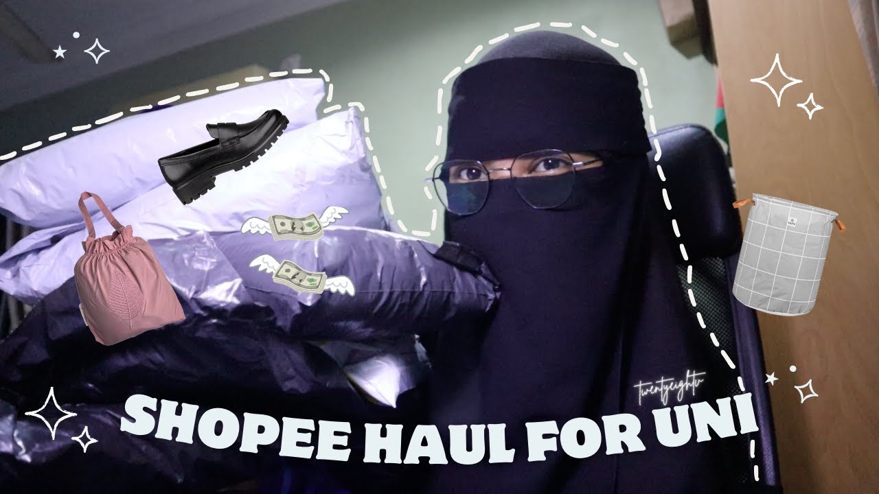 Shopee Haul for Uni 🛍️ Outfit + Barang Keperluan Student 𝜗𝜚⋆₊˚