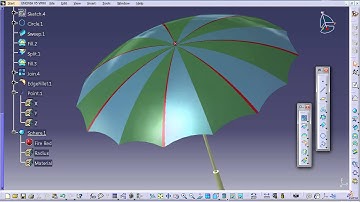 Catia V5 Tutorial|How to Design an Umbrella P6|Product Design Engineering Beginner
