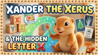 The Letter X Adventure! 🐿️ | Learn Words Starting & Ending with X | Phonics Story for Kids