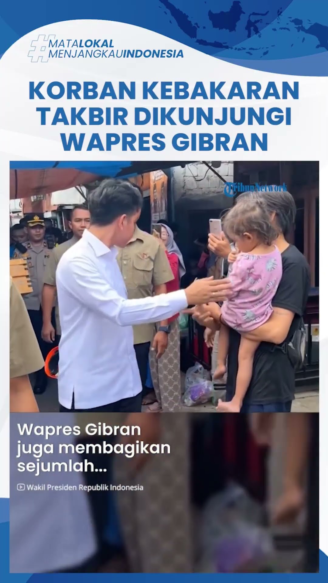 Gibran Tinjau Lokasi Kebakaran di Kemayoran, Warga Teriak Takbir Wapres Kunjungi Tenda Pengungsian