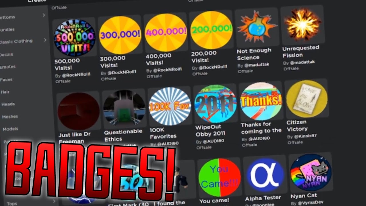 Looking at Old Badges! (ROBLOX)