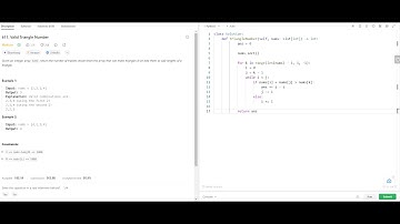 Bloomberg Interview Question - Valid Triangle Number- Leetcode 611- Python