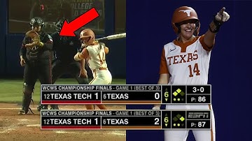 Attempted intentional walk turns into CLUTCH go-ahead hit in WCWS finals Game 1