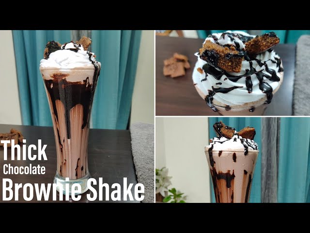 Thick Chocolate Brownie Milkshake | Chocolate Brownie Shake | Café Style Milkshake | Best Bites