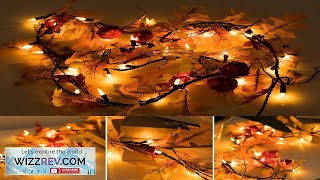 Maple Leaf String Lights Thanksgiving Decorations Fall Garland Lights String with 35