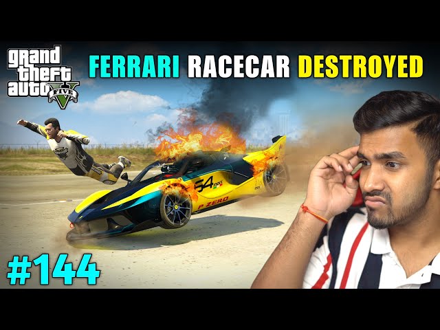 MY FERRARI RACECAR EXPLODE IN RACE | GTA V GAMEPLAY #144 class=