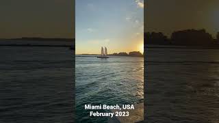 MIAMI BEACH’s most beautiful SUNSET, afternoon and evening at South Pointe Pier in February 2023
